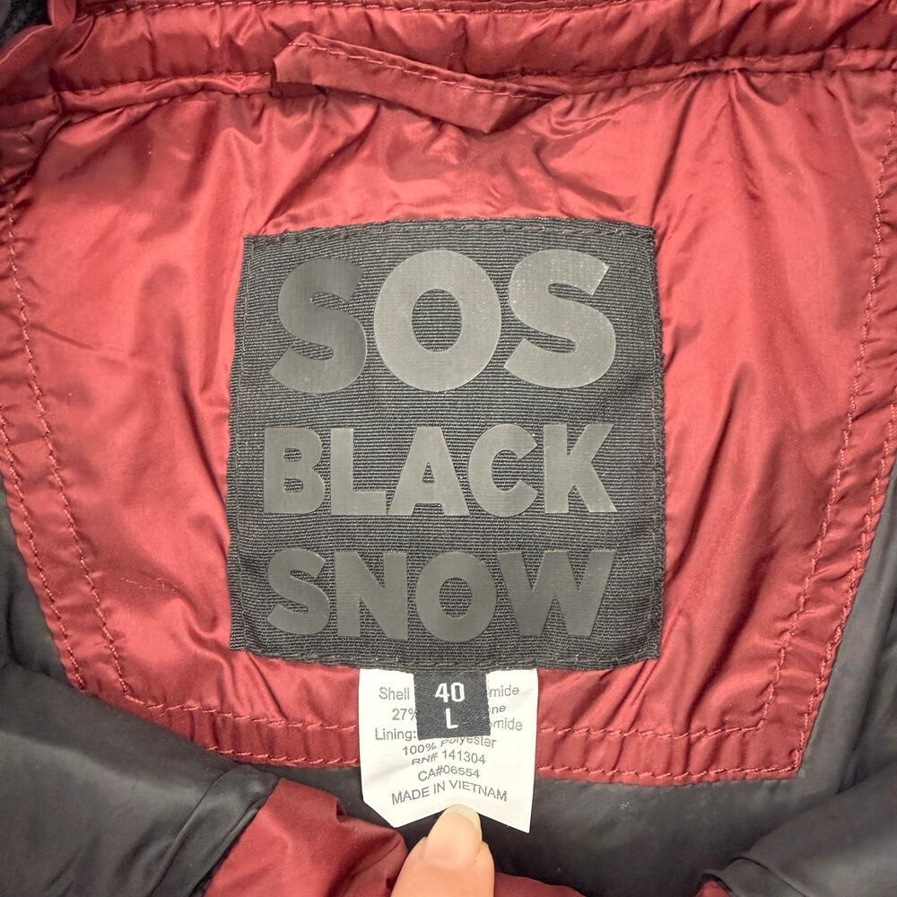 SOS BLACK SNOW Womens Snow Suit Jacket Size XL / Pants L Quilted Edgy Rocker Ski - Picture 14 of 16